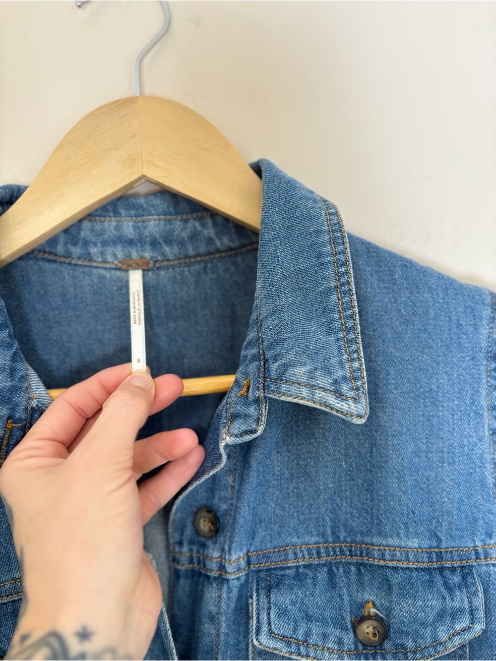 Free People Nicole Denim Shirt Dress In Indigo - Picture 4 of 6